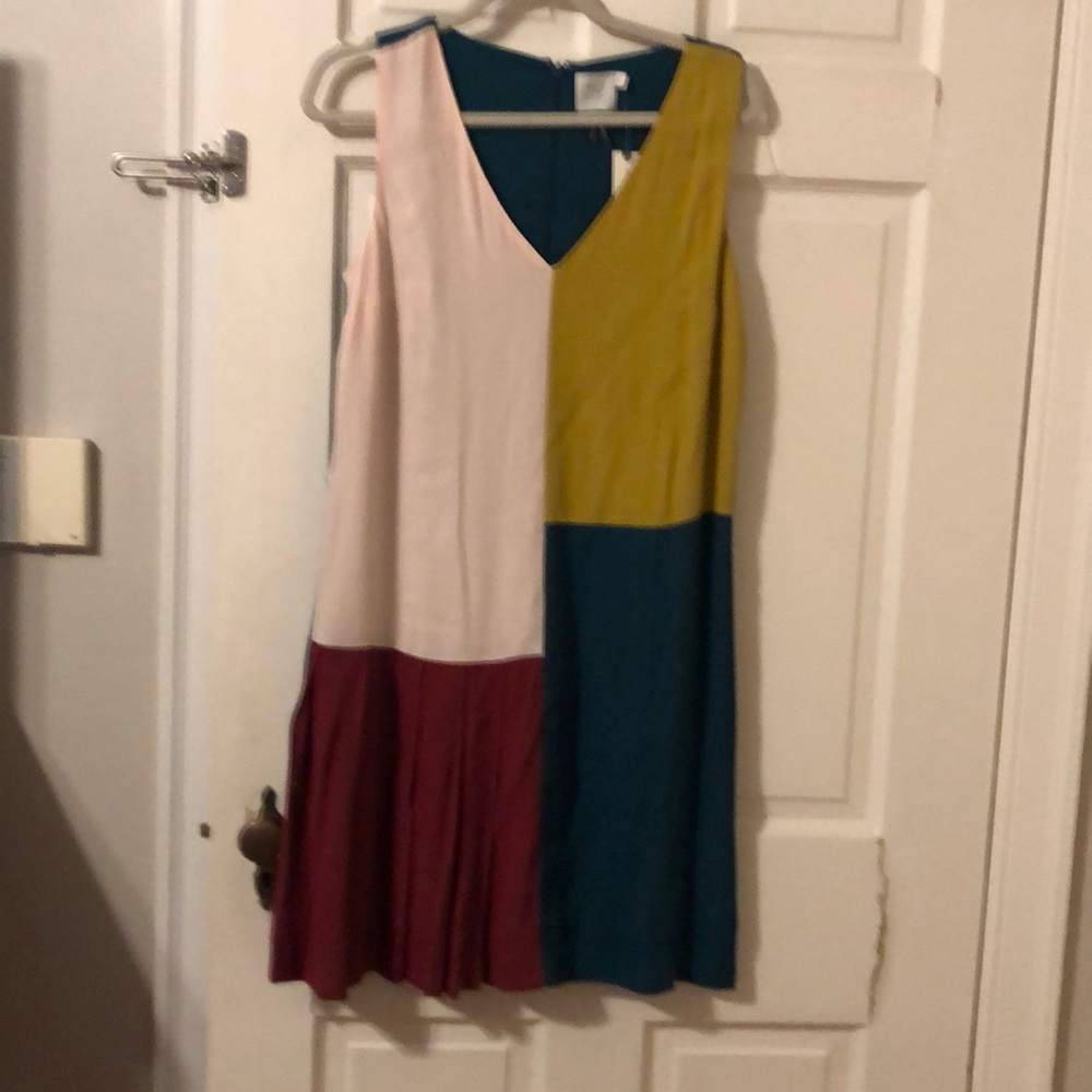 Anthropologie HD in Paris color block dress.